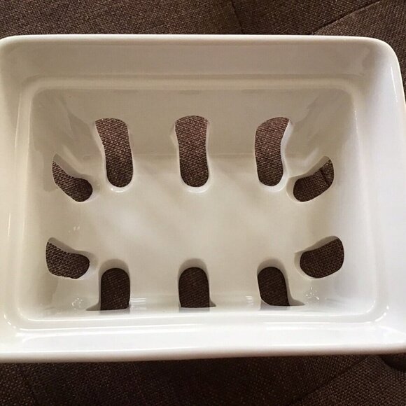 Beekman 1802 Ceramic Soap Dish & FIG LEAF palm size goat milk soap - BRA… - Picture 10 of 10